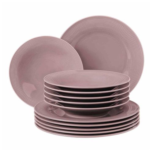 4052212138053 - Tafelservice SELTMANN WEIDEN Geschirr-Set 12 Teile Beat Geschirr-Sets Gr 12 tlg rosa mit Relief Made in Germany 4052212138053 - Tafelservice SELTMANN WEIDEN Geschirr-Set 12 Teile Beat Geschirr-Sets Gr 12 tlg rosa mit Relief Made in Germany
