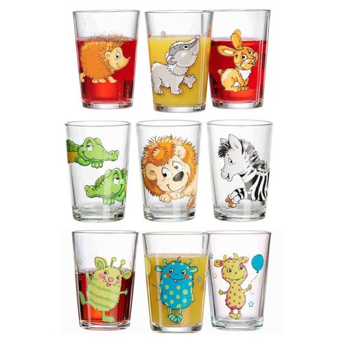 4262418973673 - Kindergläser Wald Zoo Monster 205 ml 9er Set 4262418973673 - Kindergläser Wald Zoo Monster 205 ml 9er Set