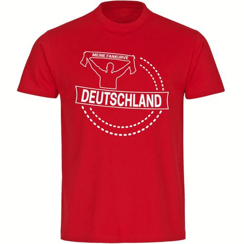 4068859250041 - multifanshop Herren T-Shirt - Deutschland - Meine Fankurve - Druck weiß - Männer