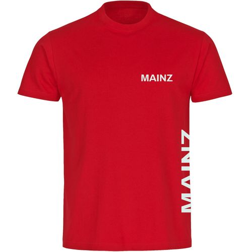 4068859083809 - multifanshop Herren T-Shirt - Mainz - Brust & Seite - Druck weiß - Männer 4068859083809 - multifanshop Herren T-Shirt - Mainz - Brust & Seite - Druck weiß - Männer