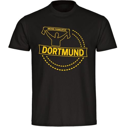 4068859188849 - multifanshop® Herren T-Shirt - Dortmund - Meine Fankurve - Druck gelb - Männer