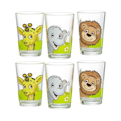 4260762061305 - Kindergläser Dschungeltiere 205 ml 6er Set 4260762061305 - Kindergläser Dschungeltiere 205 ml 6er Set