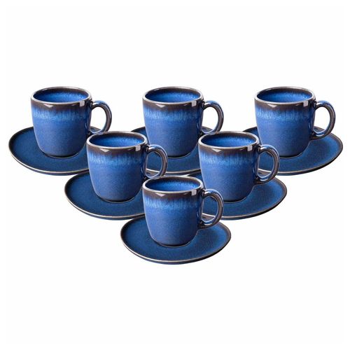 4262418978937 - like by Villeroy & Boch Kaffeetassen mit Untertassen Lave 190 ml 6er Set