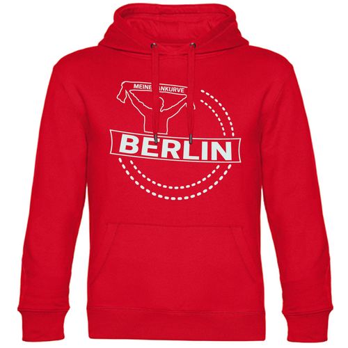 4068859134143 - multifanshop Kapuzen Sweatshirt - Berlin rot - Meine Fankurve - Druck weiß - Hoodie 4068859134143 - multifanshop Kapuzen Sweatshirt - Berlin rot - Meine Fankurve - Druck weiß - Hoodie