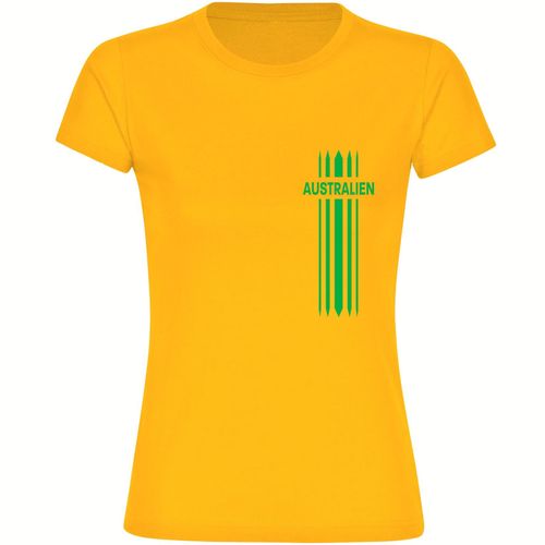 4068859278052 - multifanshop Damen T-Shirt - Australien - Streifen - Druck grün - Frauen