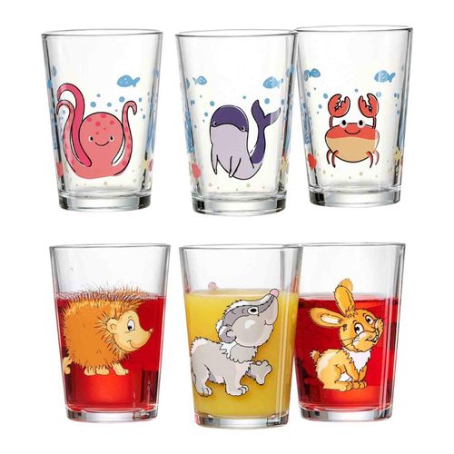 4262418976124 - Kindergläser Meeres- und Waldtiere 205 ml 6er Set 4262418976124 - Kindergläser Meeres- und Waldtiere 205 ml 6er Set