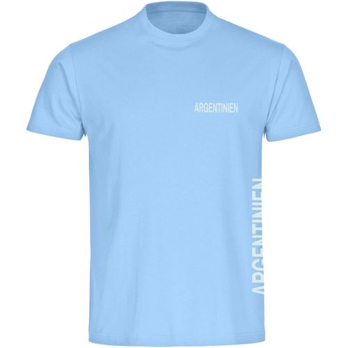 4068859272555 - multifanshop Herren T-Shirt - Argentinien - Brust & Seite - Druck weiß - Männer 4068859272555 - multifanshop Herren T-Shirt - Argentinien - Brust & Seite - Druck weiß - Männer