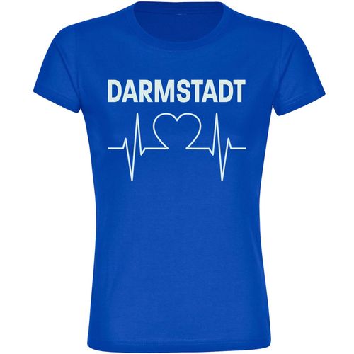 4068859035365 - multifanshop Damen T-Shirt - Darmstadt - Herzschlag - Druck weiß - Frauen 4068859035365 - multifanshop Damen T-Shirt - Darmstadt - Herzschlag - Druck weiß - Frauen