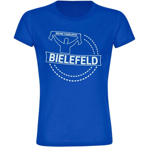 4068859051082 - multifanshop Damen T-Shirt - Bielefeld - Meine Fankurve - Druck weiß - Frauen
