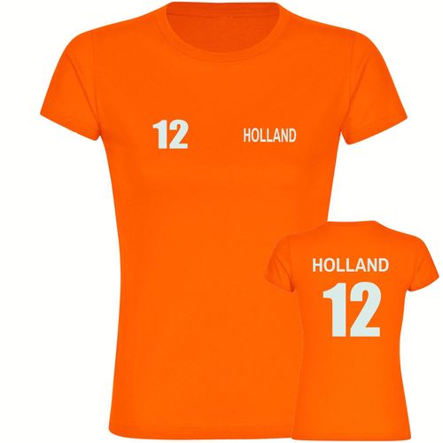 4068859455095 - multifanshop Damen T-Shirt - Holland - Trikot Nummer 12 - Druck weiß - Frauen 4068859455095 - multifanshop Damen T-Shirt - Holland - Trikot Nummer 12 - Druck weiß - Frauen