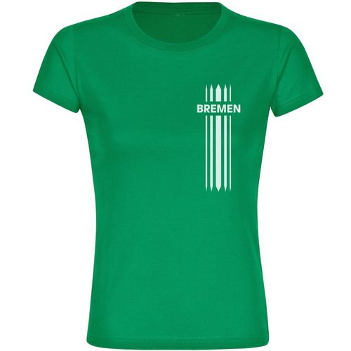 4068859175498 - multifanshop Damen T-Shirt - Bremen - Streifen - Druck weiß - Frauen 4068859175498 - multifanshop Damen T-Shirt - Bremen - Streifen - Druck weiß - Frauen