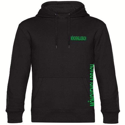 4068859167783 - multifanshop Kapuzen Sweatshirt - Mönchengladbach - Brust & Seite - Druck grün - Hoodie