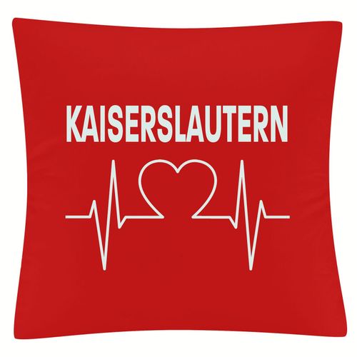 4068859110475 - multifanshop Kissenbezug - Kaiserslautern - Herzschlag - Druck weiß - Kissen 4068859110475 - multifanshop Kissenbezug - Kaiserslautern - Herzschlag - Druck weiß - Kissen