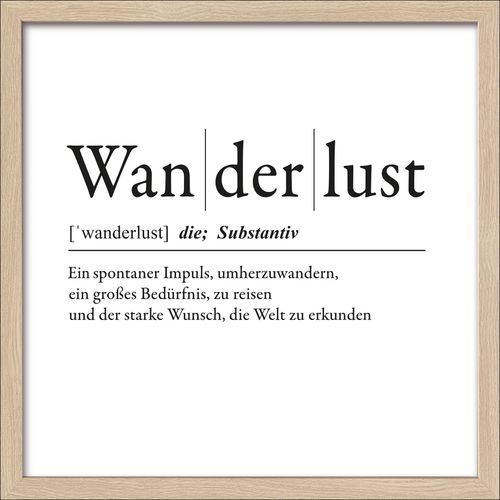 4019449498312 - PRO ART Gerahmtes Bild WANDERLUST (BHT 3250x3250x180 cm) BHT 3250x3250x180 cm bunt