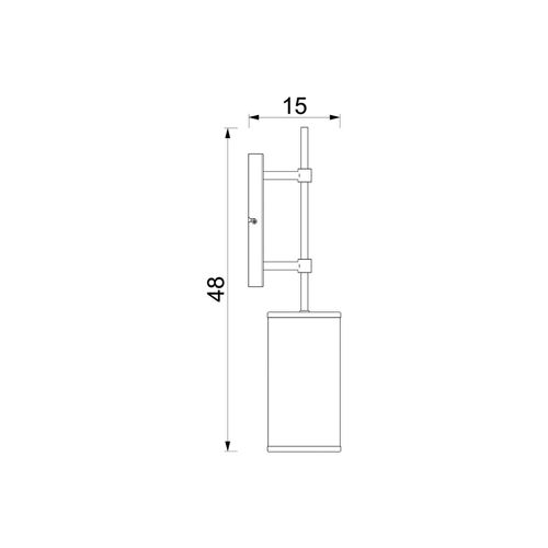 5907812627294 - Wandleuchte Wall titanfarben Höhe 48 cm Stahl