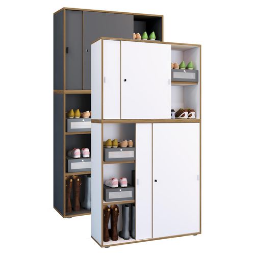 4051814445866 - Holz Büroschrank Ordner Aktenschrank Büromöbel Schrank Salia 5-fach Breite 100 cm Schiebetüren 4051814445866 - Holz Büroschrank Ordner Aktenschrank Büromöbel Schrank Salia 5-fach Breite 100 cm Schiebetüren