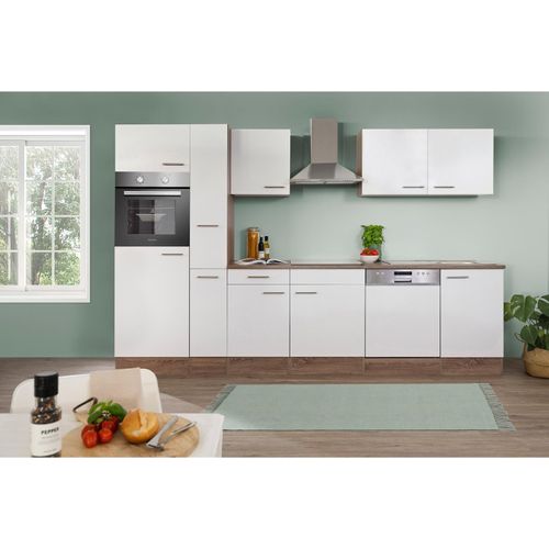 4260515339682 - Küchenprogramm Eiche York Küchenzeile 310 cm inkl E-Geräte & Mineralite Einbauspüle weiß 4260515339682 - Küchenprogramm Eiche York Küchenzeile 310 cm inkl E-Geräte & Mineralite Einbauspüle weiß