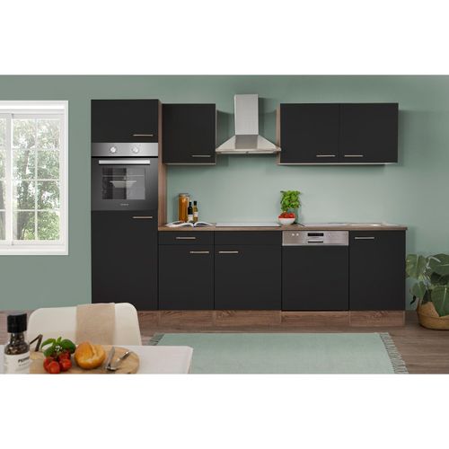4260515339637 - Küchenprogramm Eiche York Küchenzeile 280 cm inkl E- Geräte & Mineralite Einbauspüle schwarz 4260515339637 - Küchenprogramm Eiche York Küchenzeile 280 cm inkl E- Geräte & Mineralite Einbauspüle schwarz