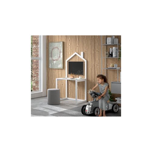 5420070241601 - VIPACK - DALLAS Kinderschreibtisch mit Haus-Optik aus massiver Kiefer weiß lackiert 5420070241601 - VIPACK - DALLAS Kinderschreibtisch mit Haus-Optik aus massiver Kiefer weiß lackiert