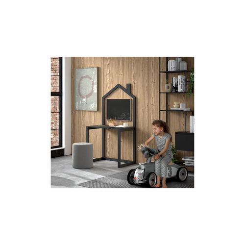 5420070241618 - VIPACK - DALLAS Kinderschreibtisch mit Haus-Optik aus massiver Kiefer Anthrazit lackiert 5420070241618 - VIPACK - DALLAS Kinderschreibtisch mit Haus-Optik aus massiver Kiefer Anthrazit lackiert