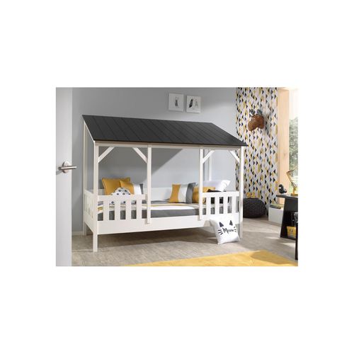 5420070230940 - VIPACK - Hausbett mit 90 x 200 cm Liegefläche Dach in Schwarz 5420070230940 - VIPACK - Hausbett mit 90 x 200 cm Liegefläche Dach in Schwarz