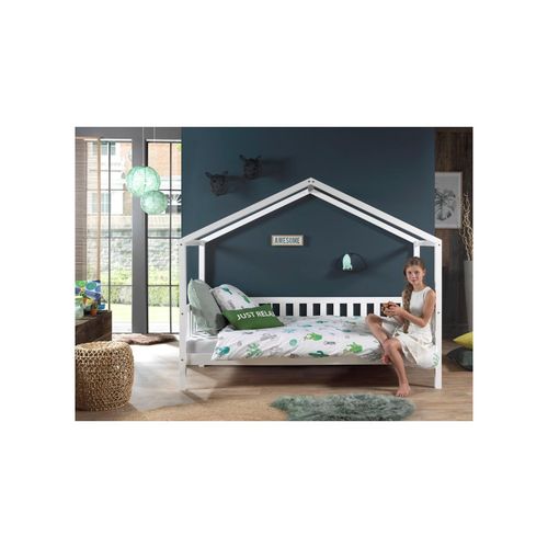 5420070231305 - VIPACK - Dallas 1 Hausbett mit seitlicher Umrandung 90 x 200 cm Liegefläche Weiß 5420070231305 - VIPACK - Dallas 1 Hausbett mit seitlicher Umrandung 90 x 200 cm Liegefläche Weiß