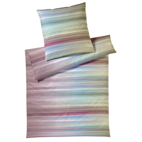 4029058584344 - Bettwäsche ELEGANTE Swoosh Gr B L 155 cm x 220 cm 1 St 1 St Jersey B L 80 cm x 80 cm pastell angenehmes Hautgefühl