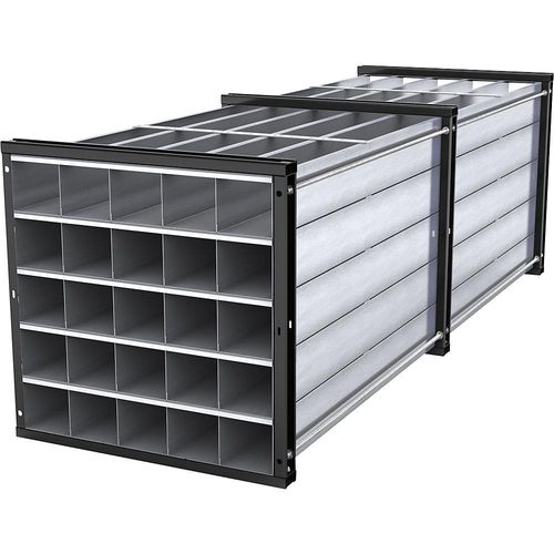 4251305418168 - eurokraft pro Wabenregal HxBxT 1000 x 1000 x 3000 mm 25 Wannen 5 x 5 Fächer 4251305418168 - eurokraft pro Wabenregal HxBxT 1000 x 1000 x 3000 mm 25 Wannen 5 x 5 Fächer