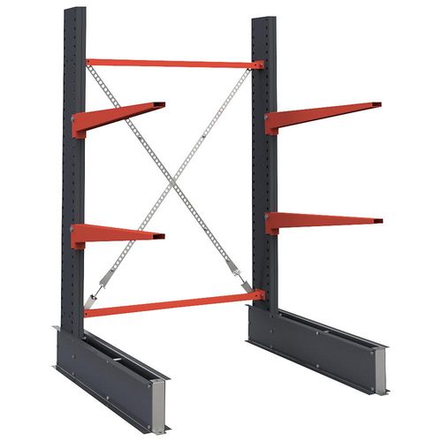 4061753286659 - Kragarmregal Attillo schwer einseitig HxB 2000 x 1000 mm Kragarm 1000 mm Grundregal kaiserkraft 4061753286659 - Kragarmregal Attillo schwer einseitig HxB 2000 x 1000 mm Kragarm 1000 mm Grundregal kaiserkraft