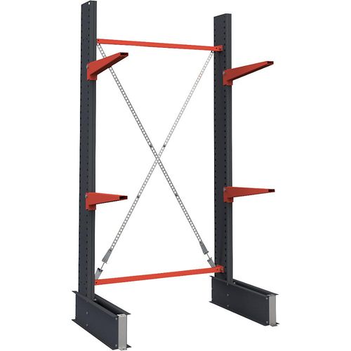 4061753286789 - Kragarmregal Attillo schwer einseitig HxB 2500 x 1000 mm Kragarm 600 mm Grundregal kaiserkraft 4061753286789 - Kragarmregal Attillo schwer einseitig HxB 2500 x 1000 mm Kragarm 600 mm Grundregal kaiserkraft