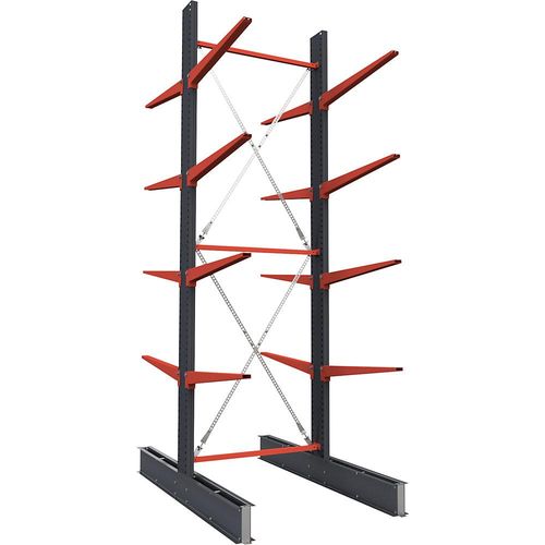 4061753287199 - Kragarmregal Attillo schwer doppelseitig HxB 4000 x 1000 mm Kragarm 1000 mm Grundregal kaiserkraft