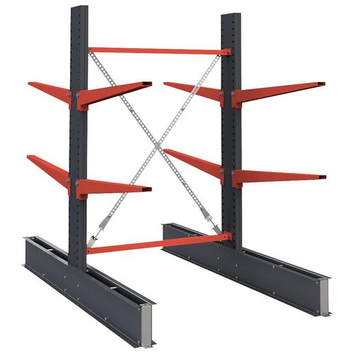 4061753286710 - Kragarmregal Attillo schwer doppelseitig HxB 2000 x 1000 mm Kragarm 1000 mm Grundregal kaiserkraft