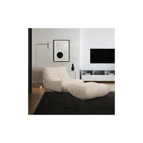 4058166284143 - HOME DELUXE Relaxsessel mit Hocker CHILL - versch Ausführungen - Beige 4058166284143 - HOME DELUXE Relaxsessel mit Hocker CHILL - versch Ausführungen - Beige