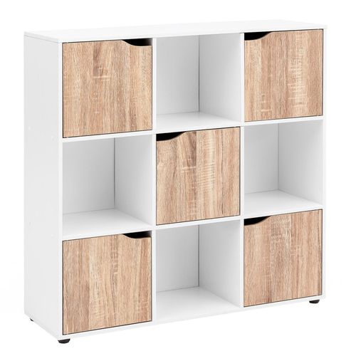 4250950284593 - Finebuy - Standregal massa 89 x 91 x 29 cm Bücherregal mit 9 Fächern Sonoma Sideboard mit 5 Türen Modernes Würfelregal Raumteiler Flurschrank 4250950284593 - Finebuy - Standregal massa 89 x 91 x 29 cm Bücherregal mit 9 Fächern Sonoma Sideboard mit 5 Türen Modernes Würfelregal Raumteiler Flurschrank