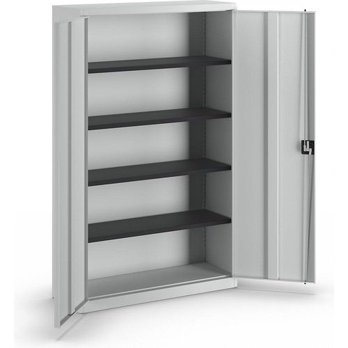 4250633301104 - mauser Stahlschrank mit Flügeltüren 4 Fachböden Breite 1200 mm lichtgrau Außentiefe 420 mm 4250633301104 - mauser Stahlschrank mit Flügeltüren 4 Fachböden Breite 1200 mm lichtgrau Außentiefe 420 mm