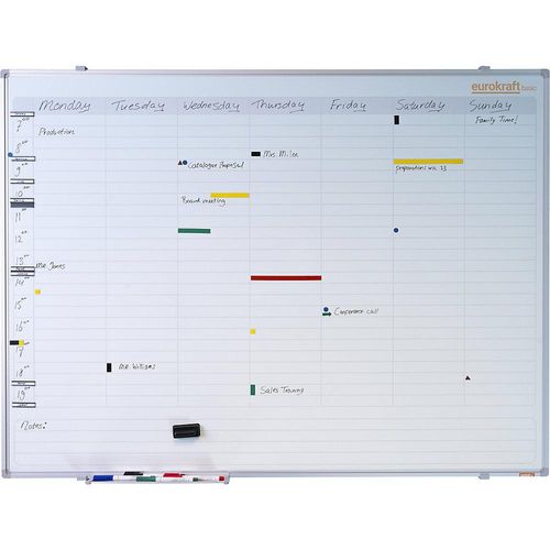 8712752105941 - eurokraft basic Wochenplaner neutral mit 7-Tage-Einteilung BxH 900 x 600 mm 8712752105941 - eurokraft basic Wochenplaner neutral mit 7-Tage-Einteilung BxH 900 x 600 mm