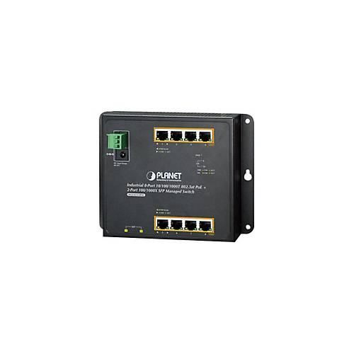 4711605281843 - PLANET WGS-4215-8P2S - Switch - managed - 8 x 10 100 1000 (PoE+) + 2 x SFP - an DIN-Schiene montierbar wandmontierbar - PoE+ (200 W)