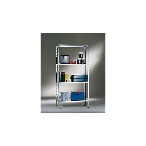 4004514122704 - Steckregal Stecksystem-Grundregal Regale Metall verzinkt 1800x1200x500 mm 4 Böden Gr B H T 120 cm x 180 cm x 50 cm silberfarben Werkstatt-Regale 4004514122704 - Steckregal Stecksystem-Grundregal Regale Metall verzinkt 1800x1200x500 mm 4 Böden Gr B H T 120 cm x 180 cm x 50 cm silberfarben Werkstatt-Regale