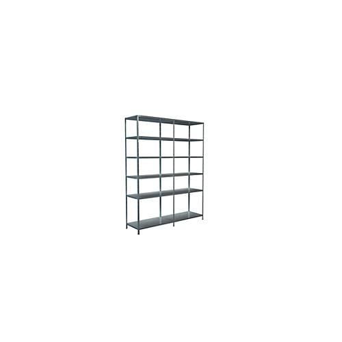 4004514123091 - Steckregal Stecksystem Grund- und Anbauregal Regale Metall verzinkt 2300x1800x500 mm 12 Böden silberfarben Regal- Ordnungssysteme 4004514123091 - Steckregal Stecksystem Grund- und Anbauregal Regale Metall verzinkt 2300x1800x500 mm 12 Böden silberfarben Regal- Ordnungssysteme