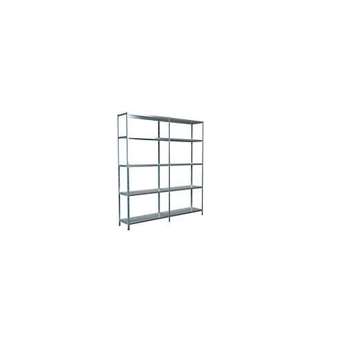 4004514122827 - Steckregal Stecksystem Grund- und Anbauregal Regale Metall verzinkt 2000x1800x350 mm 10 Böden silberfarben Regal- Ordnungssysteme 4004514122827 - Steckregal Stecksystem Grund- und Anbauregal Regale Metall verzinkt 2000x1800x350 mm 10 Böden silberfarben Regal- Ordnungssysteme