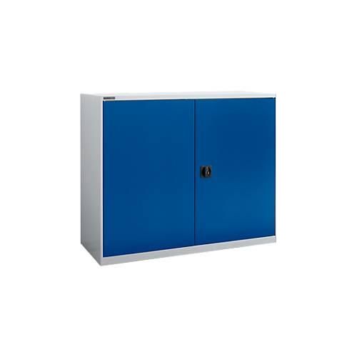 4051273635648 - Flügeltürenschrank Select MS-i 12412 Stahlblech B 1200 x T 400 x H 1215 mm 3 OH Weißaluminium Enzianblau bis 150 kg