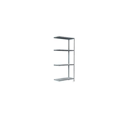 4004514107190 - Anbauregal Steck-Anbauregal Regale Metall verzinkt 1800x800x350 mm 4 Böden silberfarben Regal- Ordnungssysteme