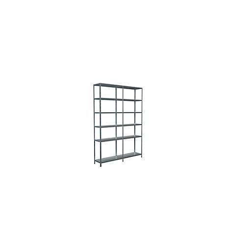 4004514122995 - Steckregal Stecksystem Grund- und Anbauregal Regale Metall verzinkt 2300x1600x350 mm 12 Böden Gr B H T 160 cm x 230 cm x 35 cm silberfarben Werkstatt-Regale 4004514122995 - Steckregal Stecksystem Grund- und Anbauregal Regale Metall verzinkt 2300x1600x350 mm 12 Böden Gr B H T 160 cm x 230 cm x 35 cm silberfarben Werkstatt-Regale