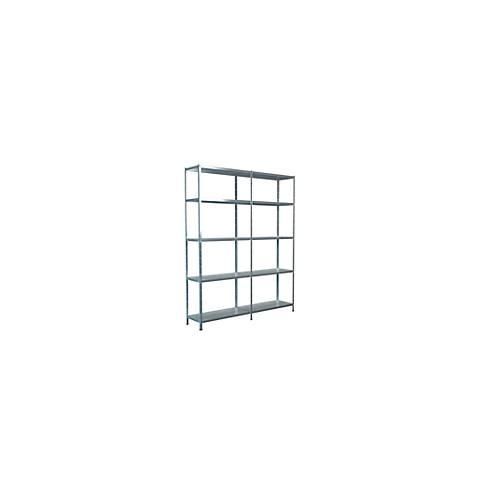 4004514122810 - Steckregal Stecksystem Grund- und Anbauregal Regale Metall verzinkt 2000x1600x350 mm 10 Böden Gr B H T 160 cm x 200 cm x 35 cm silberfarben Werkstatt-Regale 4004514122810 - Steckregal Stecksystem Grund- und Anbauregal Regale Metall verzinkt 2000x1600x350 mm 10 Böden Gr B H T 160 cm x 200 cm x 35 cm silberfarben Werkstatt-Regale