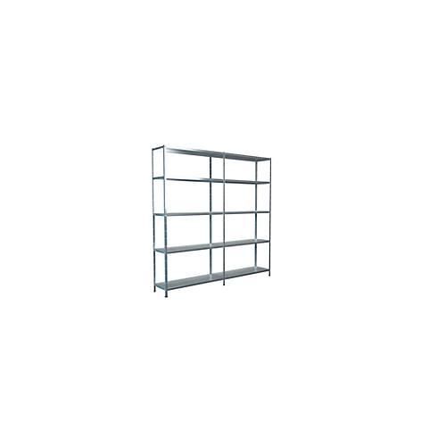 4004514122834 - Steckregal Stecksystem Grund- und Anbauregal Regale Metall verzinkt 2000x2000x350 mm 10 Böden Gr B H T 200 cm x 200 cm x 35 cm silberfarben Werkstatt-Regale 4004514122834 - Steckregal Stecksystem Grund- und Anbauregal Regale Metall verzinkt 2000x2000x350 mm 10 Böden Gr B H T 200 cm x 200 cm x 35 cm silberfarben Werkstatt-Regale