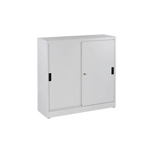 4251898818628 - Select Schiebetürenschrank mit 3 Einlegeböden H 1150 x B 1200 x T 400 mm Stahl lichtgrau 4251898818628 - Select Schiebetürenschrank mit 3 Einlegeböden H 1150 x B 1200 x T 400 mm Stahl lichtgrau