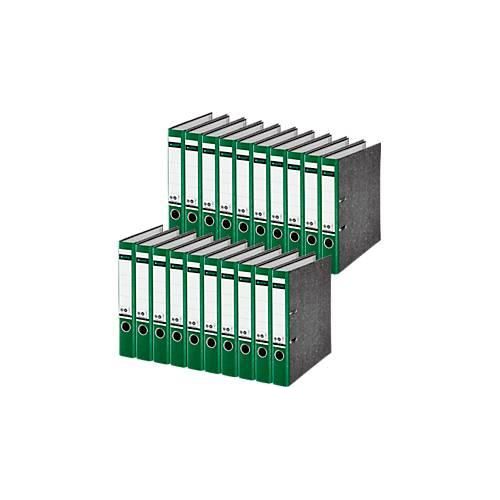 4002432489824 - Ordner LEITZ®1050 DIN A4 Rückenbreite 52 mm Griffloch geklebtes Rückenschild klimaneutral Hartpappe 20 Stück grün 4002432489824 - Ordner LEITZ®1050 DIN A4 Rückenbreite 52 mm Griffloch geklebtes Rückenschild klimaneutral Hartpappe 20 Stück grün