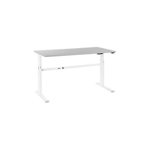 4251898808285 - Select Schreibtisch elektrisch höhenverstellbar Rechteck C-Fuß B 1600 x T 800 x H 725-1185 mm lichtgrau weiß 4251898808285 - Select Schreibtisch elektrisch höhenverstellbar Rechteck C-Fuß B 1600 x T 800 x H 725-1185 mm lichtgrau weiß