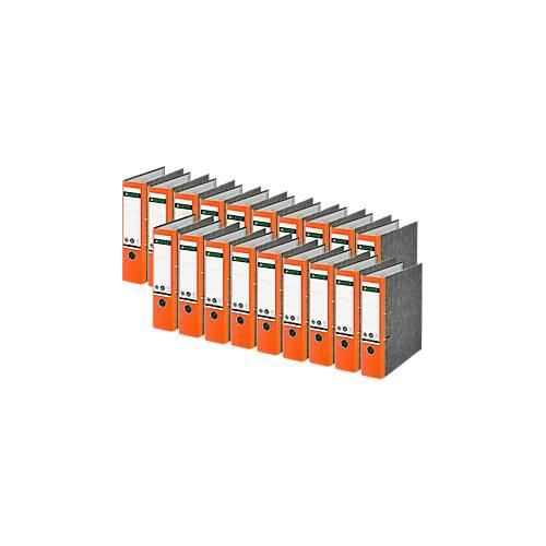 4002432489640 - LEITZ® Ordner 1080 DIN A4 Rückenbreite 80 mm Griffloch geklebtes Rückenschild klimaneutral Hartpappe 20 Stück orange 4002432489640 - LEITZ® Ordner 1080 DIN A4 Rückenbreite 80 mm Griffloch geklebtes Rückenschild klimaneutral Hartpappe 20 Stück orange