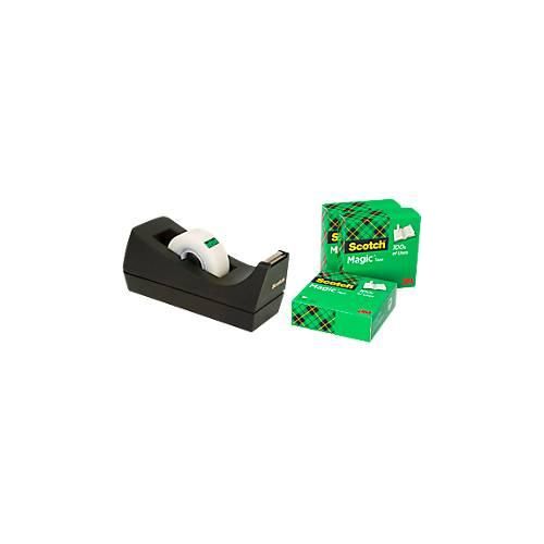 3134375301251 - Klebebandabroller C38 Schwarz mit 3 Rollen Magic 810 Klebefilm Matt Unsichtbar 19 mm (B) × 33 m (L) 3134375301251 - Klebebandabroller C38 Schwarz mit 3 Rollen Magic 810 Klebefilm Matt Unsichtbar 19 mm (B) × 33 m (L)